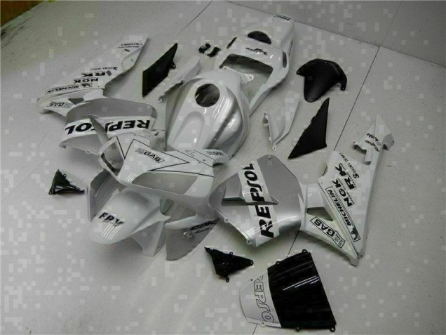 2003-2004 White Repsol CBR600RR Bike Fairing Kit UK Factory 2003-2004 White Repsol CBR600RR Bike Fairing Kit UK Factory