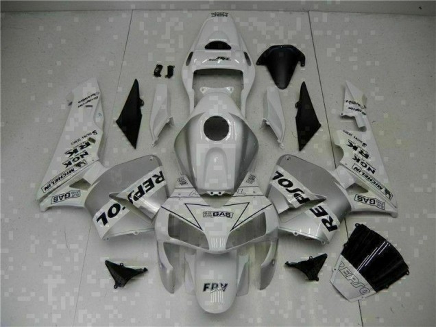 2003-2004 White Repsol CBR600RR Bike Fairing Kit UK Factory 2003-2004 White Repsol CBR600RR Bike Fairing Kit UK Factory