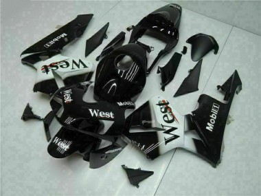 2003-2004 Black West Honda CBR600RR Motorcycle Fairings Kit UK Factory