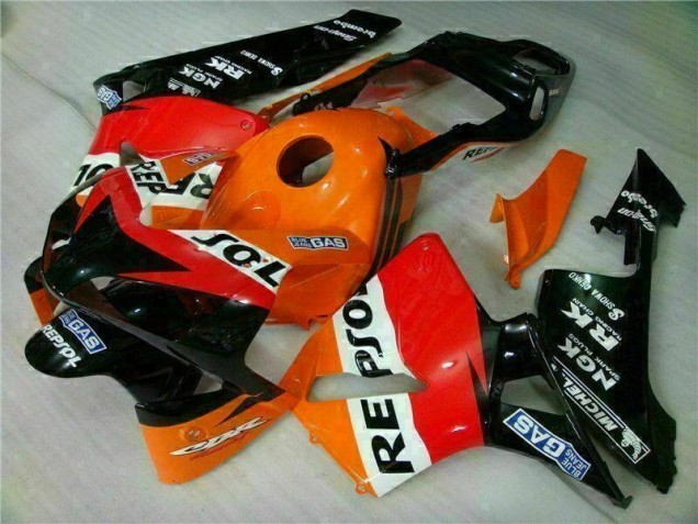2003-2004 Orange Repsol Honda CBR600RR Motorbike Fairing Kits UK Factory 2003-2004 Orange Repsol Honda CBR600RR Motorbike Fairing Kits UK Factory