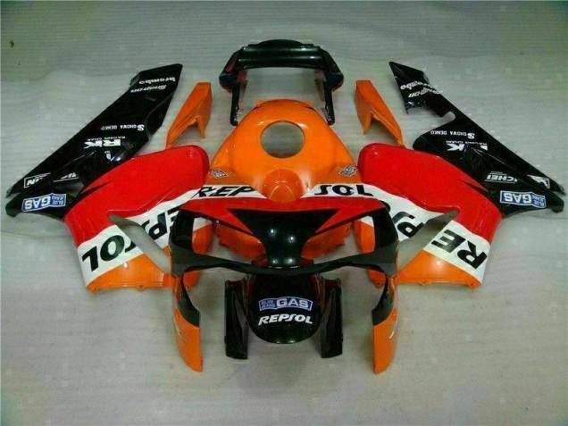 2003-2004 Orange Repsol Honda CBR600RR Motorbike Fairing Kits UK Factory 2003-2004 Orange Repsol Honda CBR600RR Motorbike Fairing Kits UK Factory