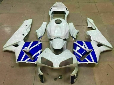 2003-2004 White Blue Honda CBR600RR Bike Fairings UK Factory