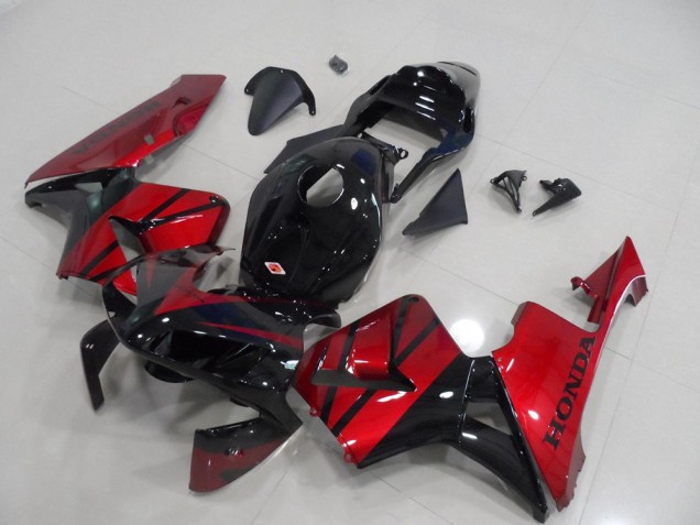 2003-2004 Black Candy Red Honda CBR600RR Motorcycle Fairing UK Factory 2003-2004 Black Candy Red Honda CBR600RR Motorcycle Fairing UK Factory