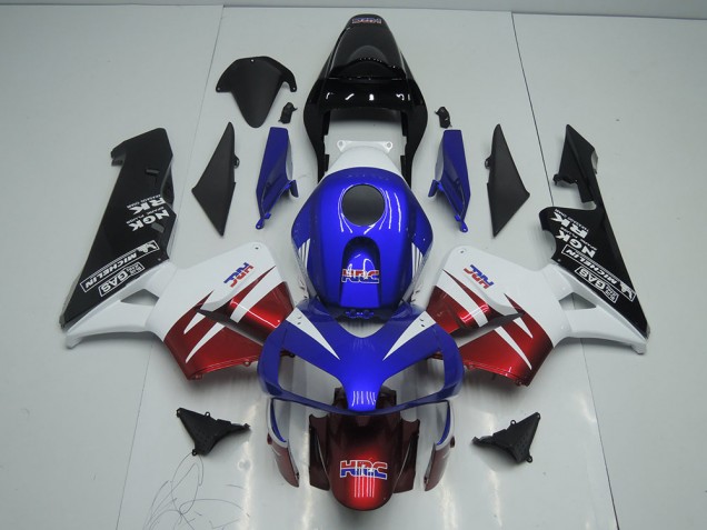 2003-2004 Dark Red Blue Honda CBR600RR Motorcycle Bodywork UK Factory 2003-2004 Dark Red Blue Honda CBR600RR Motorcycle Bodywork UK Factory