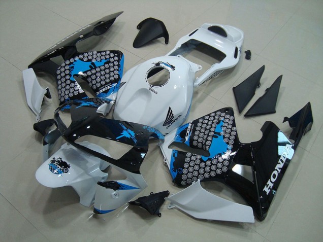 2003-2004 White Black Blue Honda CBR600RR Moto Fairings UK Factory 2003-2004 White Black Blue Honda CBR600RR Moto Fairings UK Factory