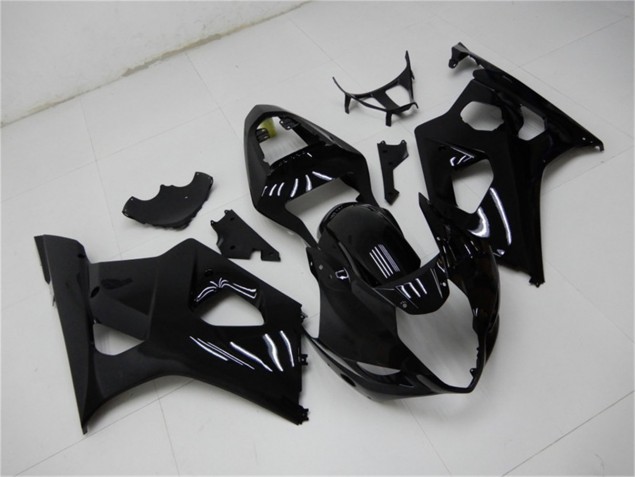 2003-2004 Glossy Black Suzuki GSXR 1000 Motorcycle Fairings Kits UK Factory