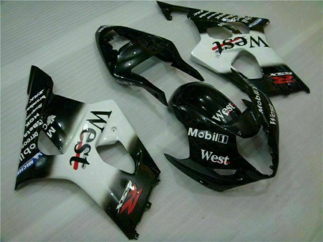 2003-2004 White Black Suzuki GSXR 1000 Motorbike Fairing UK Factory