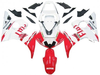 2003-2005 White Red Fiat Yamaha YZF R6 Motorbike Fairing UK Factory