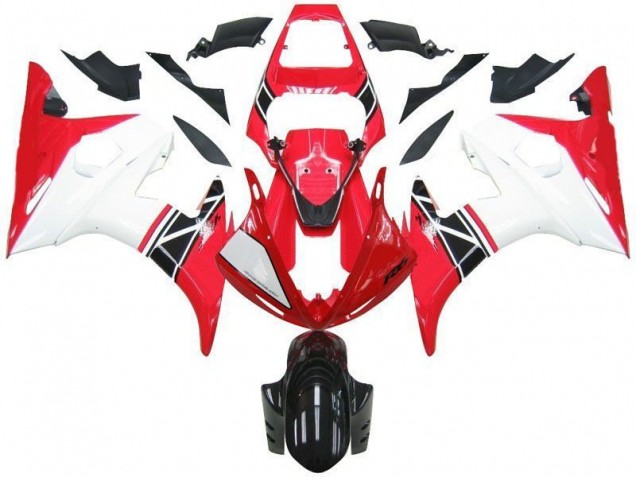2003-2005 Red White Black Yamaha YZF R6 Motorcycle Bodywork UK Factory 2003-2005 Red White Black Yamaha YZF R6 Motorcycle Bodywork UK Factory