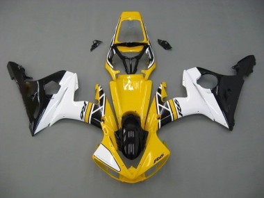 2003-2005 Yellow White Black Yamaha YZF R6 Moto Fairings UK Factory