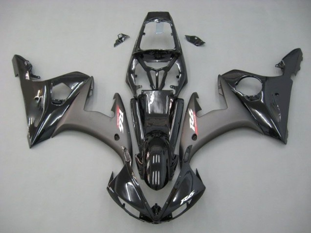 2003-2005 Contrast Black Yamaha YZF R6 Motorcycle Replacement Fairings UK Factory 2003-2005 Contrast Black Yamaha YZF R6 Motorcycle Replacement Fairings UK Factory