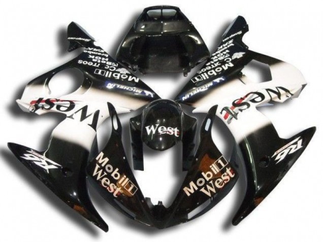 2003-2005 Black Mobil West Yamaha YZF R6 Motorbike Fairing UK Factory 2003-2005 Black Mobil West Yamaha YZF R6 Motorbike Fairing UK Factory