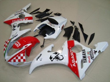 2003-2005 Red White Yamaha YZF R6 Motorcyle Fairings UK Factory