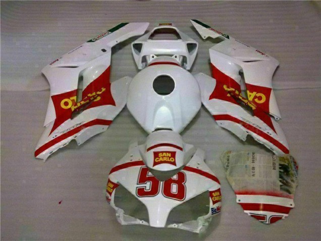 2004-2005 White Red Honda CBR1000RR Motorcycle Fairings UK Factory
