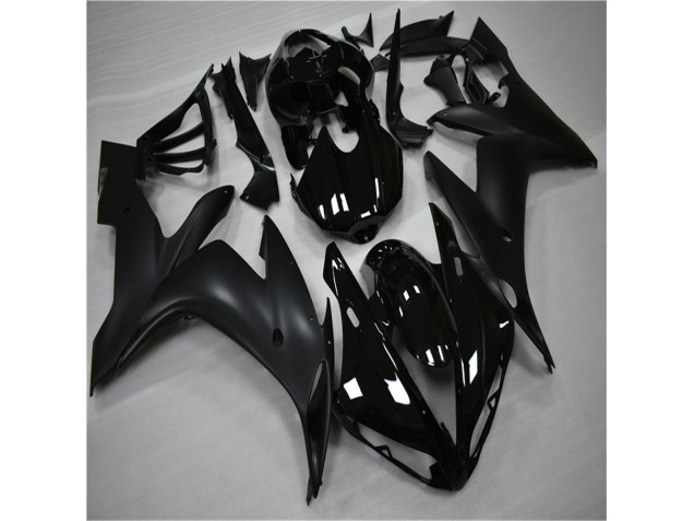 2004-2006 Glossy Matte Black Yamaha YZF R1 Bike Fairing Kit UK Factory