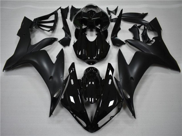 2004-2006 Glossy Matte Black Yamaha YZF R1 Bike Fairing Kit UK Factory