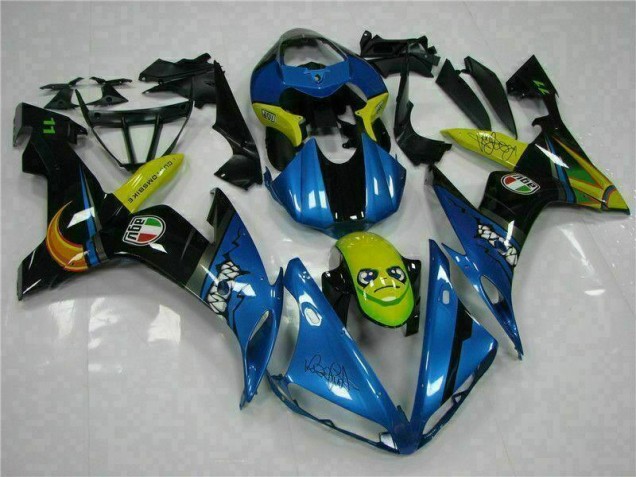 2004-2006 Blue Yamaha YZF R1 Motorcycle Replacement Fairings UK Factory