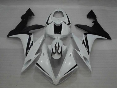 2004-2006 White Black Flame Yamaha YZF R1 Motor Fairings UK Factory