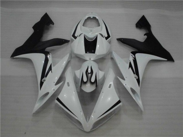 2004-2006 White Black Flame Yamaha YZF R1 Motor Fairings UK Factory