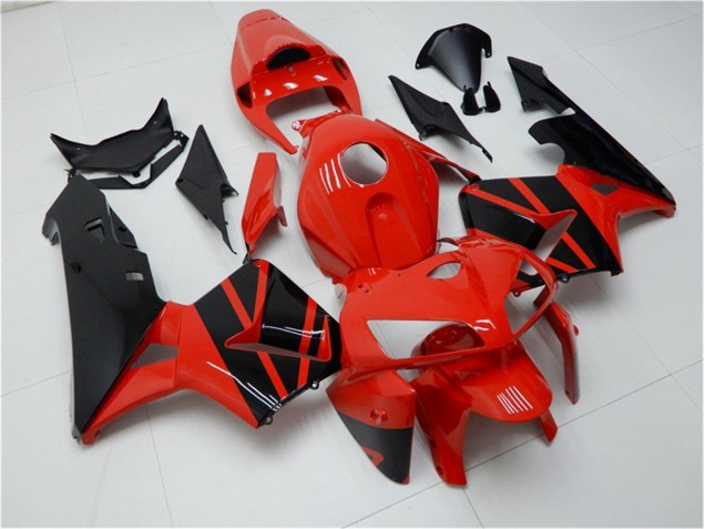 2005-2006 Red Black Honda CBR600RR Motorcycle Fairings Kits UK Factory