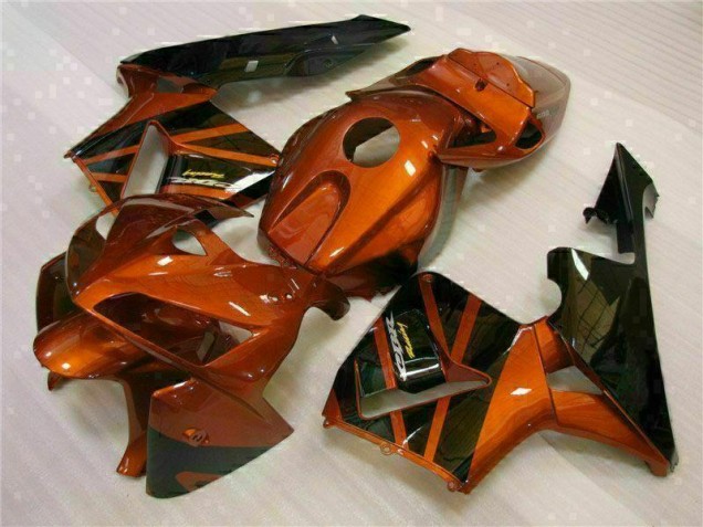 2005-2006 Orange Black Honda CBR600RR Bike Fairings UK Factory