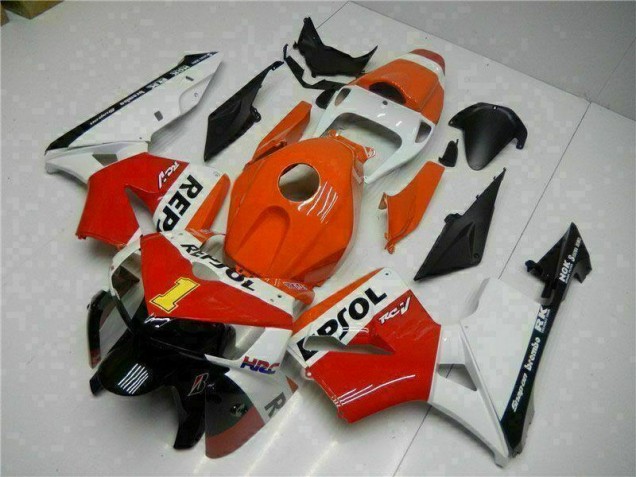 2005-2006 Orange Repsol Honda CBR600RR Bike Fairing Kit UK Factory