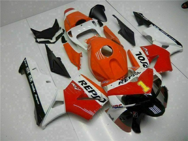 2005-2006 Orange Repsol Honda CBR600RR Bike Fairing Kit UK Factory