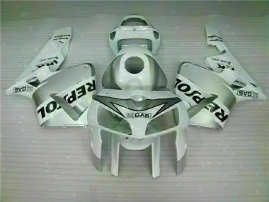 2005-2006 White Repsol Honda CBR600RR Motorbike Fairing Kits UK Factory