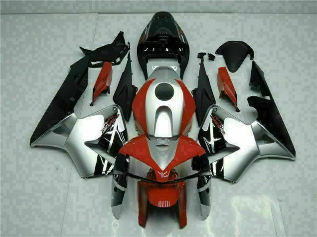 2005-2006 Black Silver Red Honda CBR600RR Motorcycle Fairings UK Factory 2005-2006 Black Silver Red Honda CBR600RR Motorcycle Fairings UK Factory