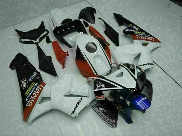 2005-2006 White Red Black Lee Honda CBR600RR Motorbike Fairing UK Factory