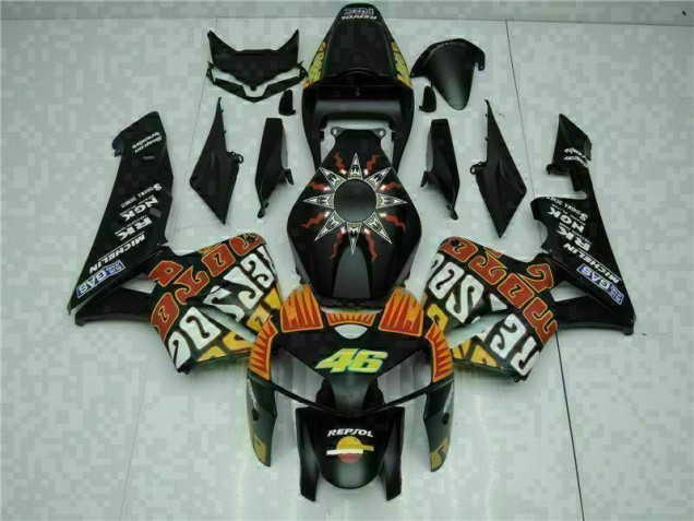 2005-2006 Black Honda CBR600RR Bike Fairings & Bodywork UK Factory 2005-2006 Black Honda CBR600RR Bike Fairings & Bodywork UK Factory