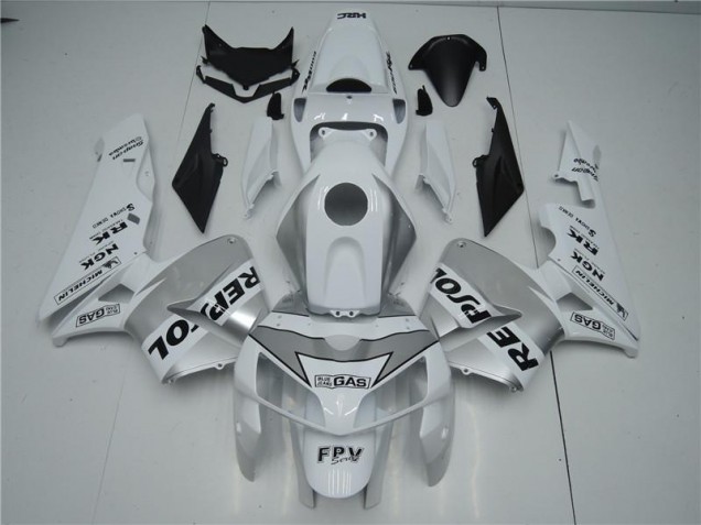 2005-2006 White Silver Black Repsol Honda CBR600RR Motorbike Fairing UK Factory