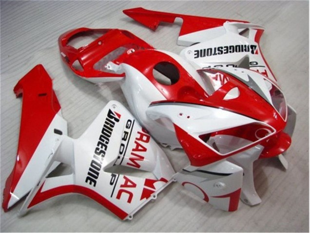 2005-2006 Red White Honda CBR600RR Bike Fairings UK Factory 2005-2006 Red White Honda CBR600RR Bike Fairings UK Factory