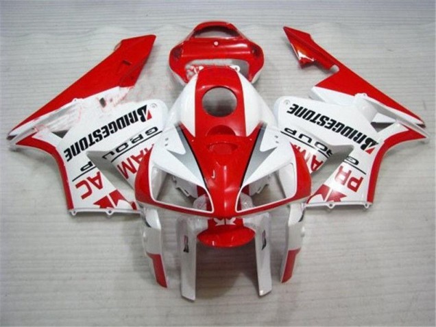 2005-2006 Red White Honda CBR600RR Bike Fairings UK Factory 2005-2006 Red White Honda CBR600RR Bike Fairings UK Factory