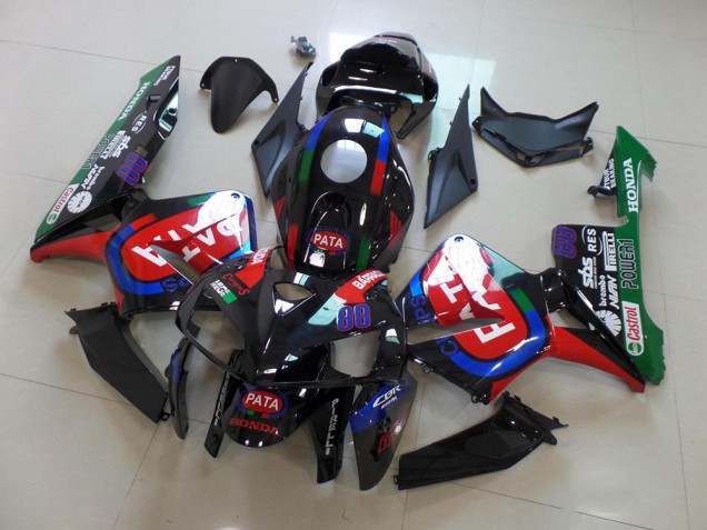 2005-2006 Black Red Pata Honda CBR600RR Motorbike Fairings UK Factory