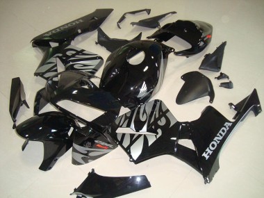 2005-2006 Black White Flame Honda CBR600RR Bike Fairing UK Factory