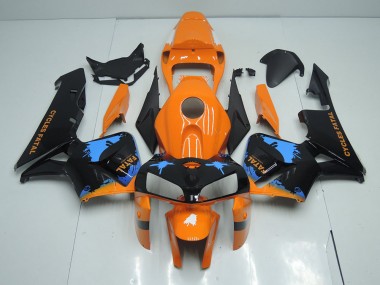 2005-2006 Orange Black Honda CBR600RR Motorcycle Fairings UK Factory