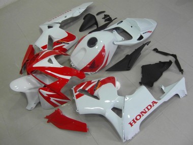 2005-2006 Red White Honda CBR600RR Replacement Motorcycle Fairings UK Factory