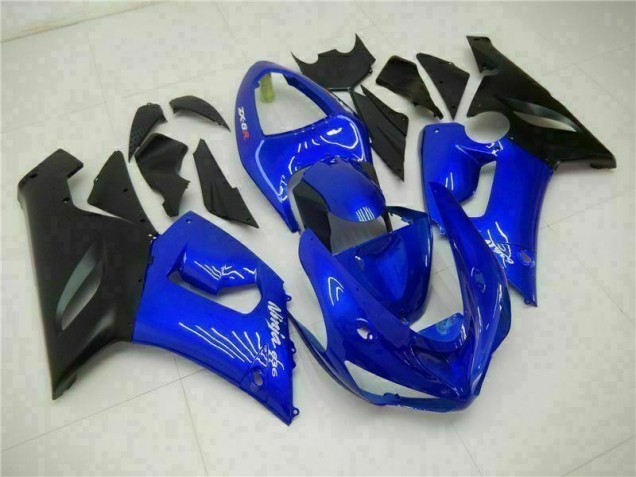 2005-2006 Blue Kawasaki ZX6R Motorcycle Fairing Kit UK Factory