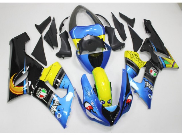 2005-2006 Shark Kawasaki ZX6R Motorbike Fairings UK Factory 2005-2006 Shark Kawasaki ZX6R Motorbike Fairings UK Factory