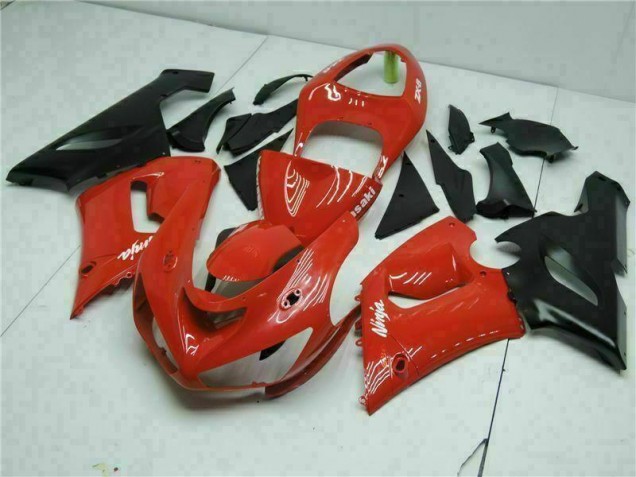 2005-2006 Red Kawasaki ZX6R Bike Fairing Kit UK Factory 2005-2006 Red Kawasaki ZX6R Bike Fairing Kit UK Factory