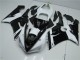 2005-2006 Black White Kawasaki ZX6R Moto Fairings UK Factory 2005-2006 Black White Kawasaki ZX6R Moto Fairings UK Factory