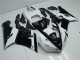 2005-2006 Black White Kawasaki ZX6R Moto Fairings UK Factory 2005-2006 Black White Kawasaki ZX6R Moto Fairings UK Factory