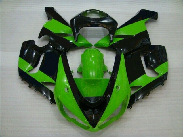 2005-2006 Green Black Kawasaki ZX6R Motorbike Fairing UK Factory 2005-2006 Green Black Kawasaki ZX6R Motorbike Fairing UK Factory