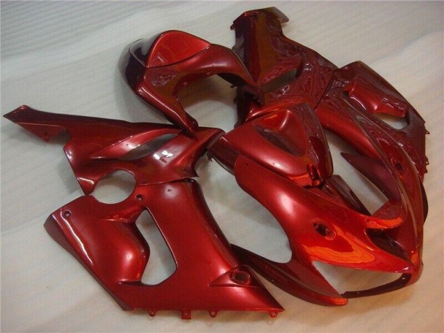 2005-2006 Red Kawasaki ZX6R Bike Fairing UK Factory 2005-2006 Red Kawasaki ZX6R Bike Fairing UK Factory