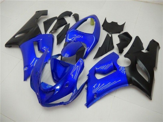 2005-2006 Blue Kawasaki ZX6R Bike Fairings UK Factory 2005-2006 Blue Kawasaki ZX6R Bike Fairings UK Factory