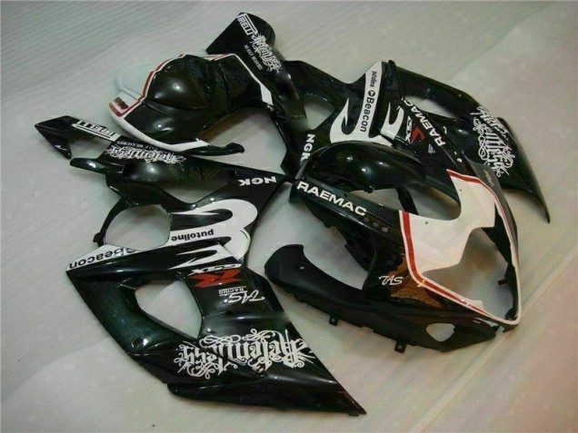 2005-2006 White Black Suzuki GSXR 1000 Motorcycle Fairings Kit UK Factory