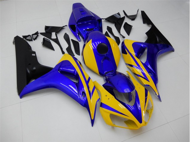 2006-2007 Yellow Blue Honda CBR1000RR Replacement Motorcycle Fairings UK Factory 2006-2007 Yellow Blue Honda CBR1000RR Replacement Motorcycle Fairings UK Factory