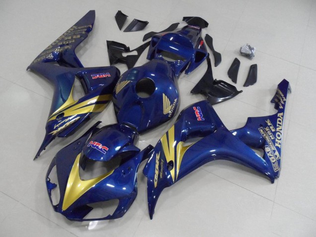 2006-2007 Dark Blue with Gold Stripe Honda CBR1000RR Motorcycle Fairing Kits UK Factory 2006-2007 Dark Blue with Gold Stripe Honda CBR1000RR Motorcycle Fairing Kits UK Factory