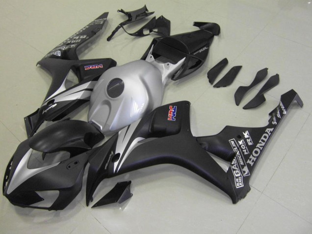 2006-2007 Matte Black Silver Honda CBR1000RR Motorcycle Fairing Kit UK Factory